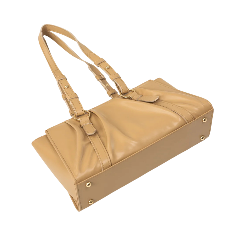 Beige Shoulder Bag with Smooth